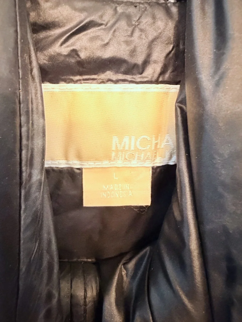 Michael Kors Women's Black Long Quilted Puffer Coat with Hood